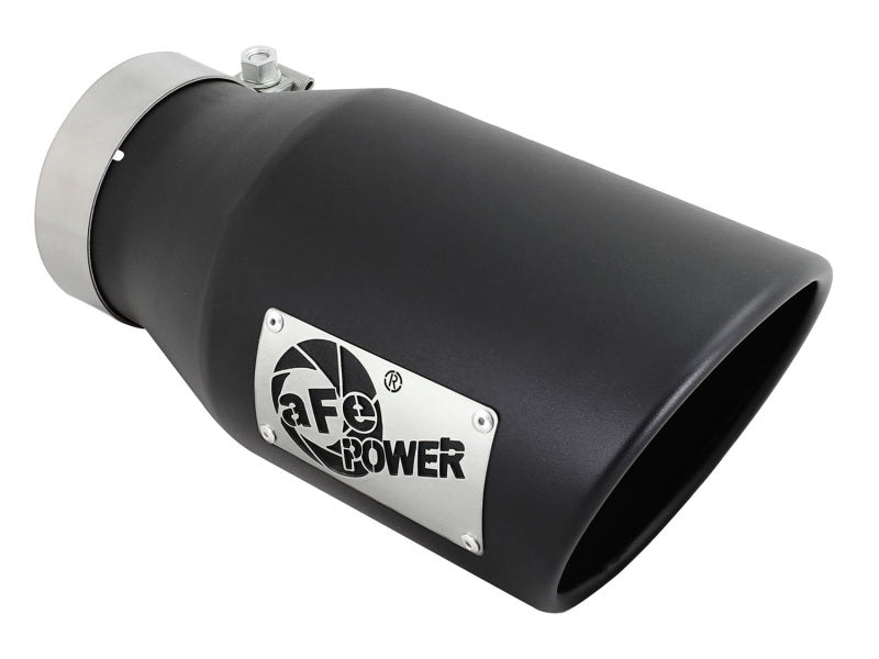 aFe Fits Diesel Exhaust Tip Bolt On Black 4in Inlex X 6in Outlet X 12in