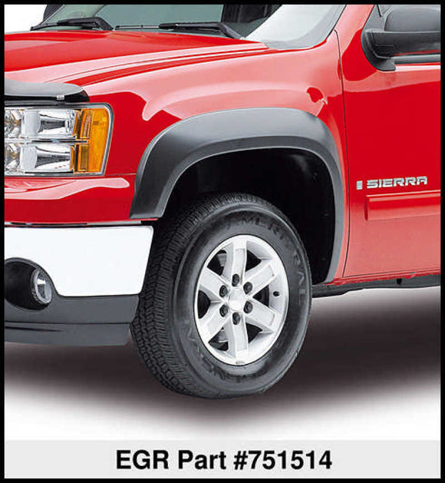 Egr Fits 07-13 GMC Sierra LD 6-8ft Bed Rugged Look Fender Flares - Set (751514)