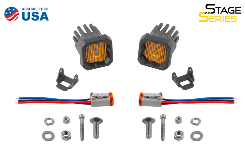 Diode Dynamics Stage Fits Series C1 LED Pod - Yellow SAE Fog Standard ABL (Pair)