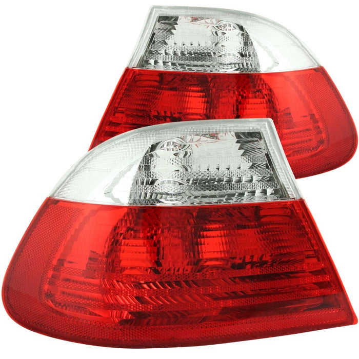 Anzo Fits 2000-2003 BMW 3 Series E46 Taillights Red/Clear