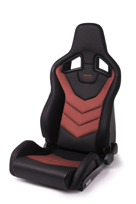 Recaro Fits Sportster GT Passenger Seat - Black Vinyl/Red Suede