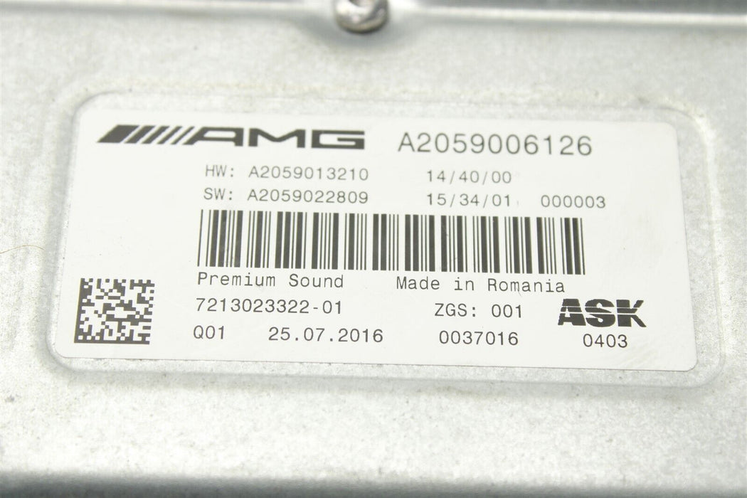 2017 Mercedes C43 AMG Sedan Amplifier Module 2059006126 17-20