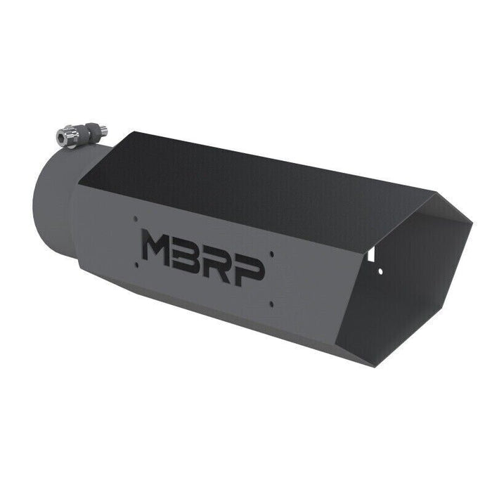 MBRP T5165BLK Black Coated 5" Hexagonal SS Exhaust Tip w/ 4" Inlet & 16" Length