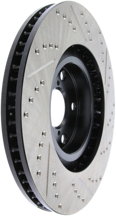 StopTech 127.44104R Sport Cross-Drilled And Slotted Disc Brake Rotor Fits Supra