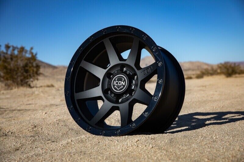 ICON Rebound 17x8.5 6x5.5 0mm Offset 4.75in BS 106.1mm Bore Double Black