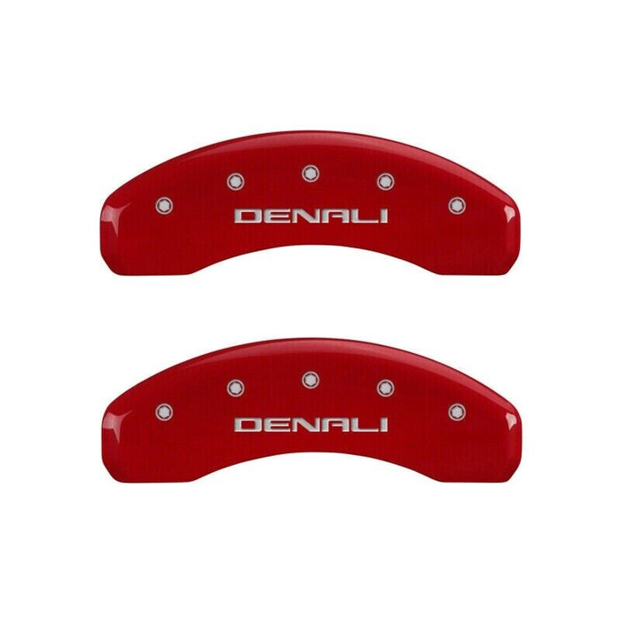 MGP Caliper Covers 34009SDNLRD Set of 4: Red Finish Silver Denali