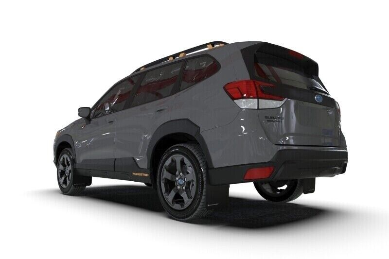 Rally Armor MF82-UR-BLK/WH Black Mud Flap/White Logo Fits 2022 Subaru Forester