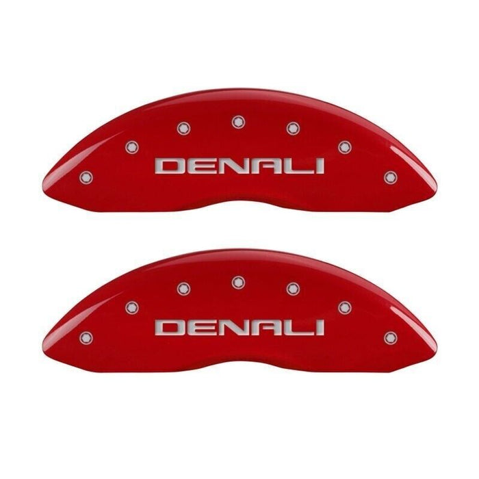 MGP Caliper Covers 34009SDNLRD Set of 4: Red Finish Silver Denali