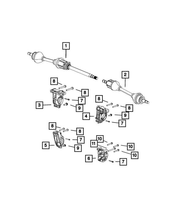 Genuine Mopar Axle Half Shaft Right 68293938AA For 2017-2022 Jeep Compass