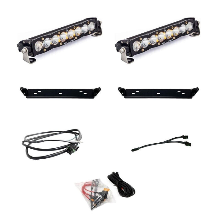 Baja Designs S8 2x10" Behind Grille Light Bar Kit for 21-22 F-150 Raptor - Clear