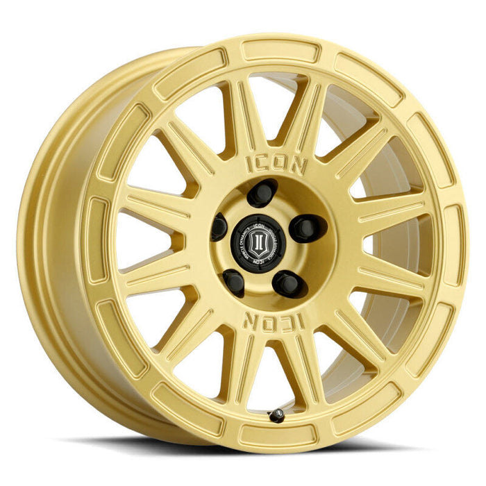 ICON Ricochet Fits 17x8 5x4.5 38mm Offset 6in BS - Gloss Gold Wheel