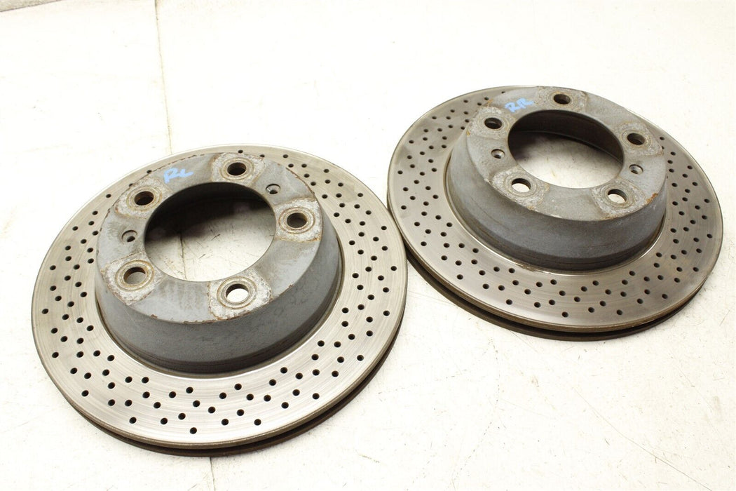 2015 Porsche Boxster S Rear Rotor Set Drilled Rotors 13-16