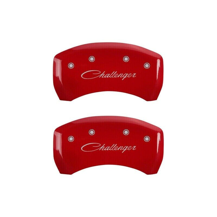 MGP Front/Rear Caliper Covers-Red, for Challenger; 12162SCLSRD