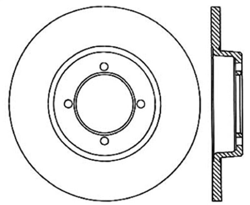 StopTech 127.42004R Sport Cross-Drilled And Slotted Disc Brake Rotor