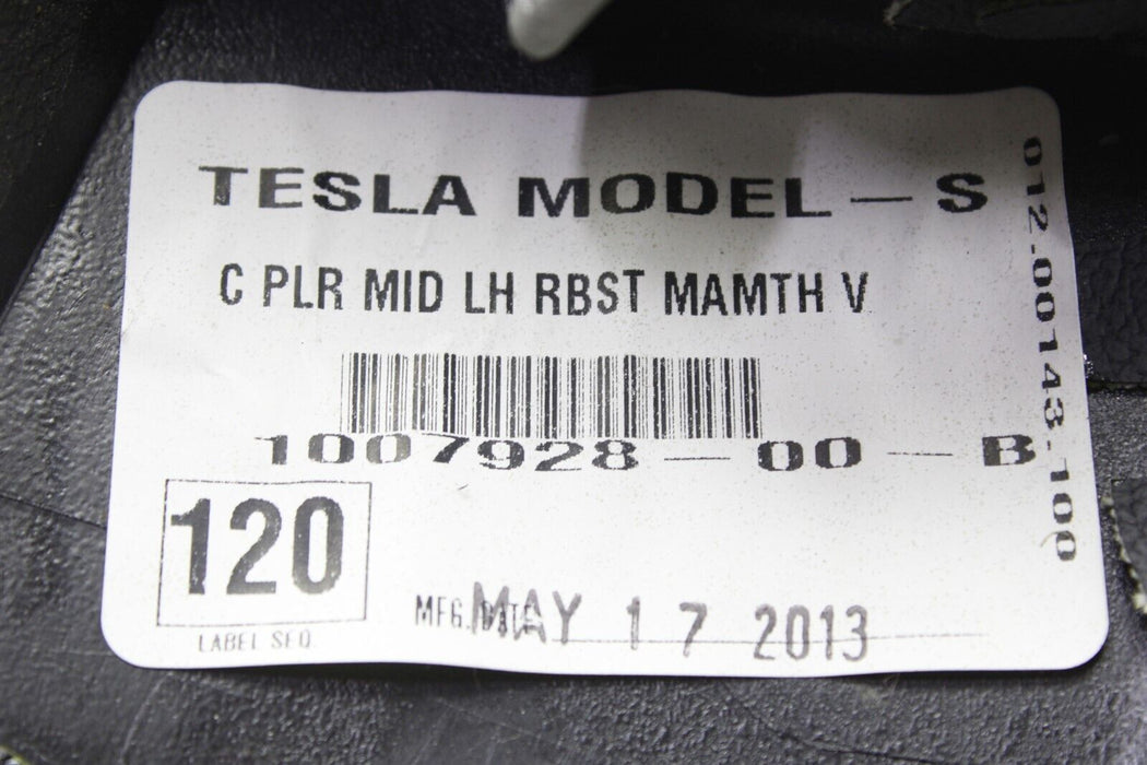 2013 Tesla Model S Left Middle C Pillar Section 1007928-00-B OEM 12-15