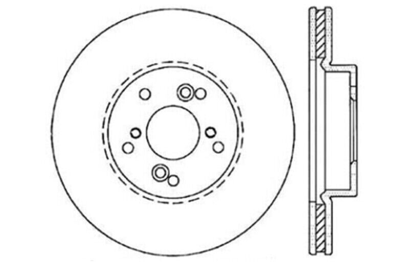 StopTech 128.40046R Sport Cross-Drilled Disc Brake Rotor