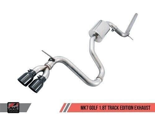 AWE 3020-23022 Tuning for VW MK7 Golf 1.8T Track Exhaust w/Black Tips (90mm)