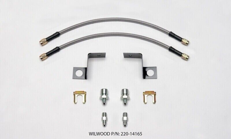 Wilwood 220-14165 Stainless Steel Rear Braided Flexline Kit - 1/8-27in NPT