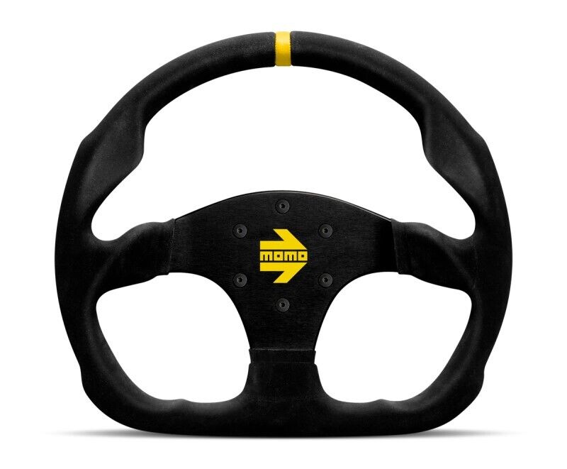 Momo MOD30 Steering Wheel 320 mm -  Black Suede/Black Spokes/1 Stripe