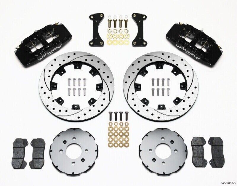 Wilwood 140-10735-D Dynapro 6 Front Hat Kit 12.19" Drilled For 94-01 Honda/Acura
