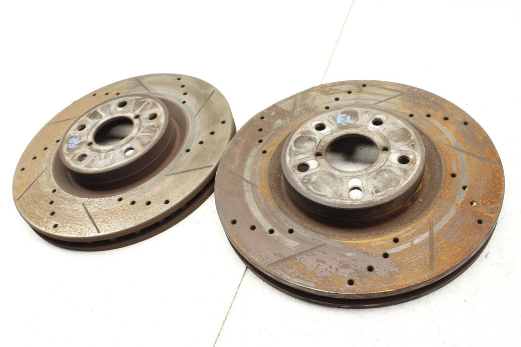 Front Slotted Brake Disc Rotors Aftermarket For 2016 Subaru WRX 15-21