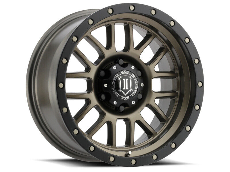 ICON Alpha Fits 17x8.5 6x5.5 0mm Offset 4.75in BS 106.1mm Bore Bronze Wheel