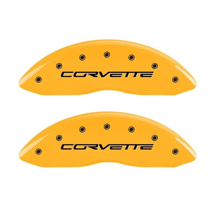 MGP Yellow 6061-T6 Aluminum Caliper Covers For 2005-2013 Chevrolet Corvette Base