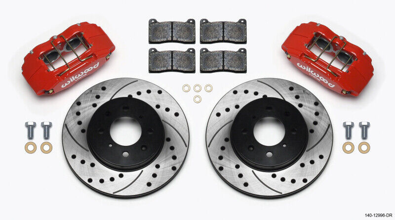 Wilwood 140-12996-DR Forged DPHA Front Caliper and Rotor Kit Cross-Drilled