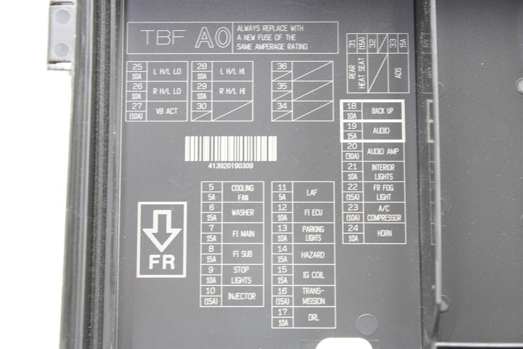 2016-2021 Honda Civic SI Fuse Box Cover Trim Turbo 16-21