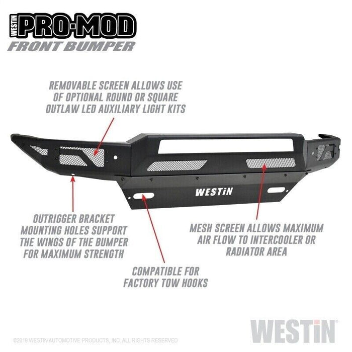 Westin 58-41005 Pro-Mod Front Bumper For 2016-2018 Chevrolet Silverado 1500