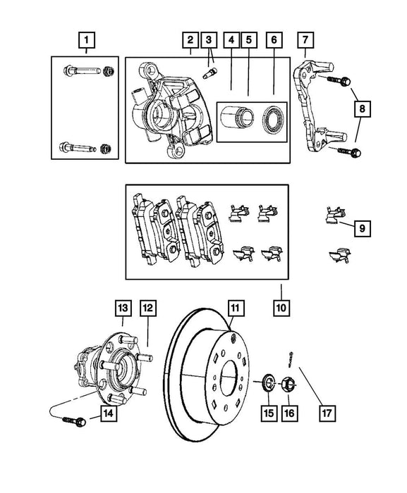 Genuine Mopar Wheel Bearing Assembly 2AMVH770AB