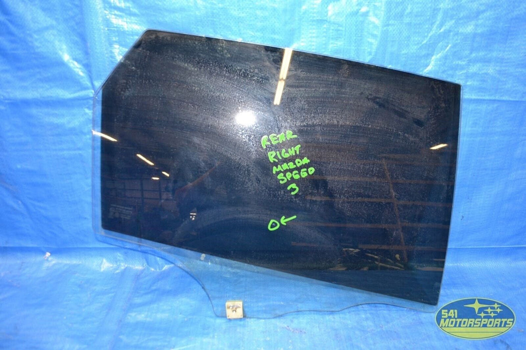 07-09 Mazdaspeed3 Window Door Glass Rear Right Passenger RH Speed 3 2007-2009