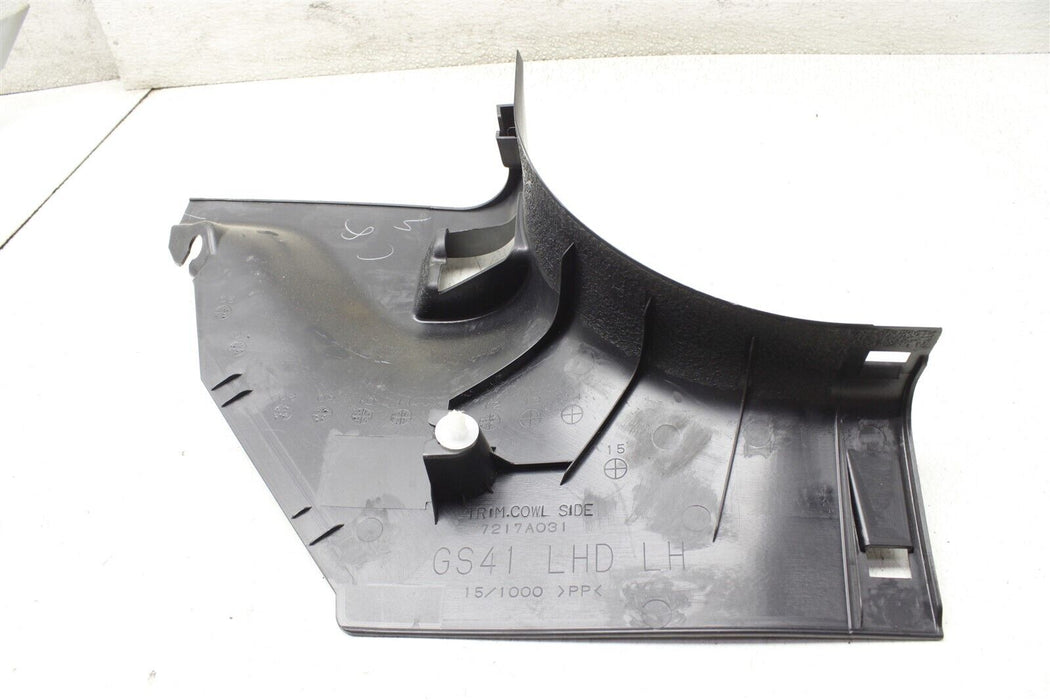 2013 Mitsubishi Lancer Evolution Driver Left Kick Panel Cover Assembly OEM 08-15