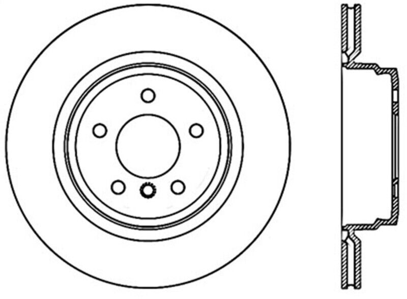 StopTech 128.34080R Sport Cross-Drilled Disc Brake Rotor