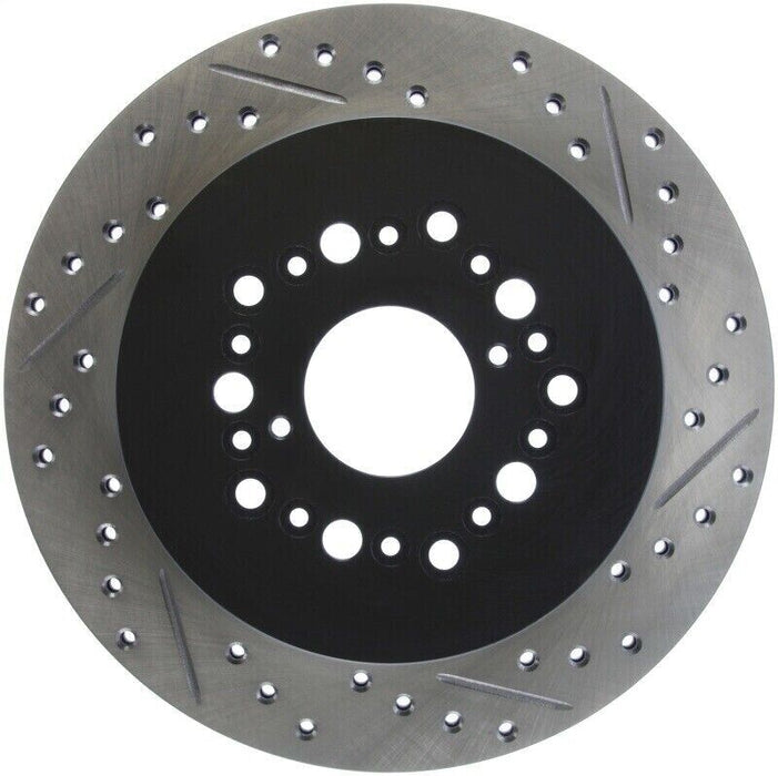 StopTech 127.44084L Sport Cross-Drilled And Slotted Disc Brake Rotor