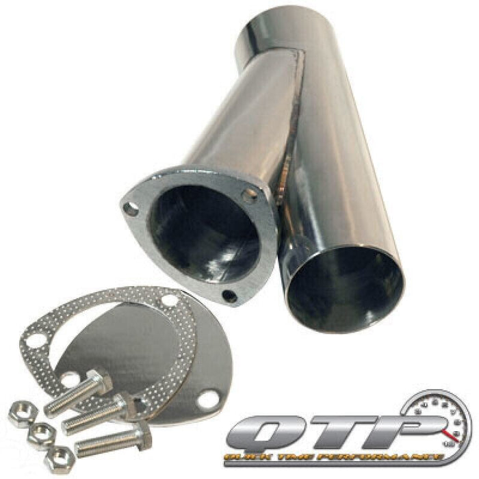 QTP 10300 3in Weld-On QTEC Exhaust Cutout Y-Pipe