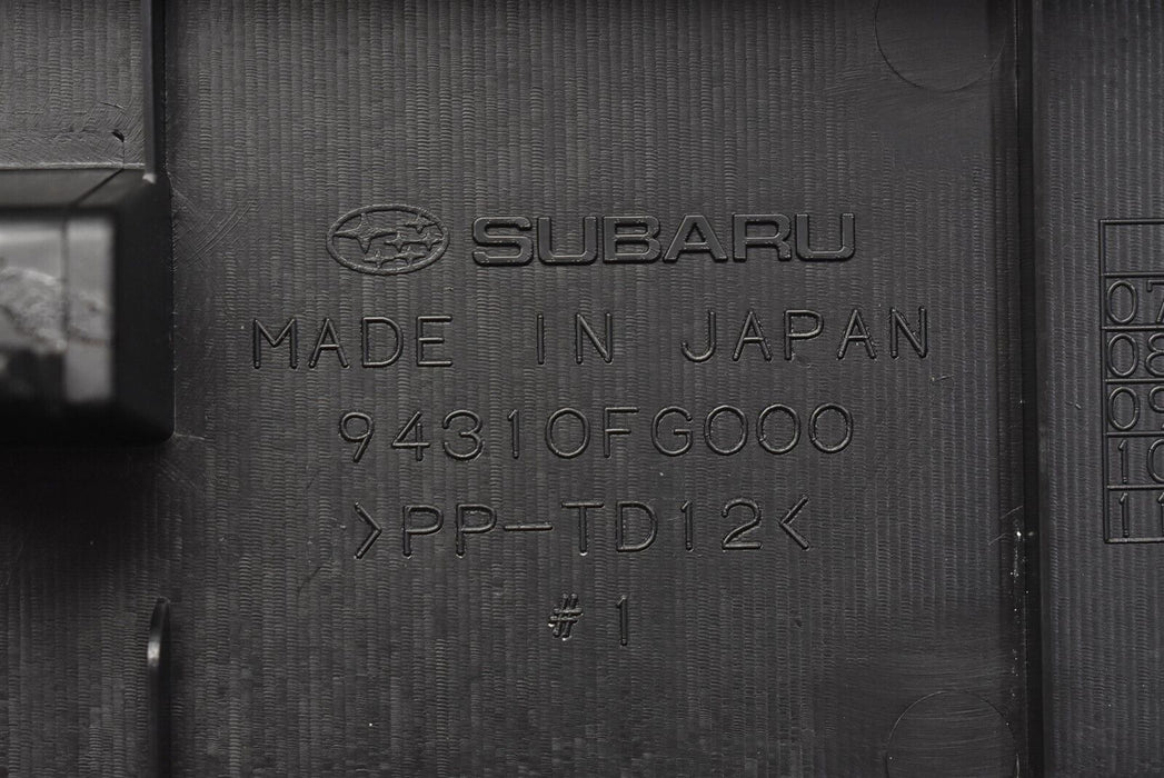 2008-2014 Subaru WRX STI Hatch Upper Hatch Trim Panel OEM 94310FG000 08-14