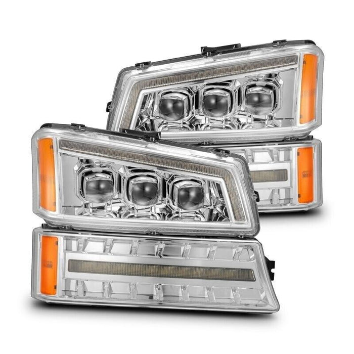 AlphaRex 880255 Projector Headlights Chrome For Select 02-06 Chevrolet Models