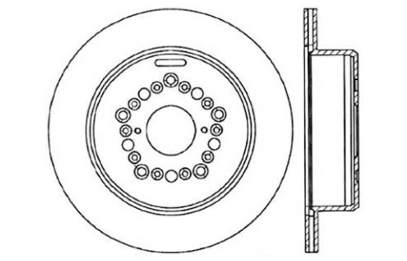 StopTech 127.44084L Sport Cross-Drilled And Slotted Disc Brake Rotor