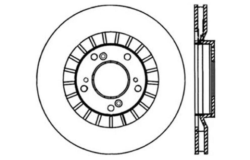 StopTech 127.40048L Sport Drilled & Slotted Front Left Disc Brake Rotor