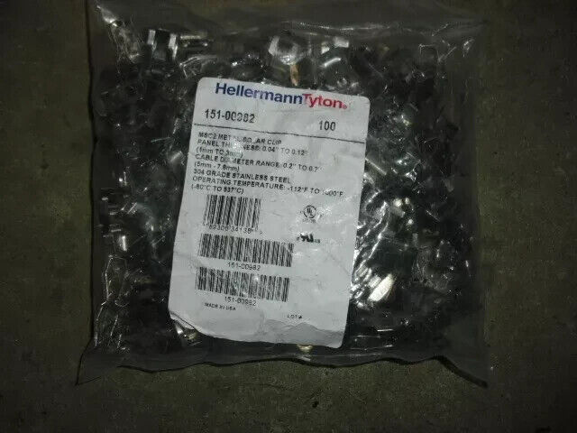 (100) HellermannTyton MSC2 304SS Edge Solar PV Cable Clips