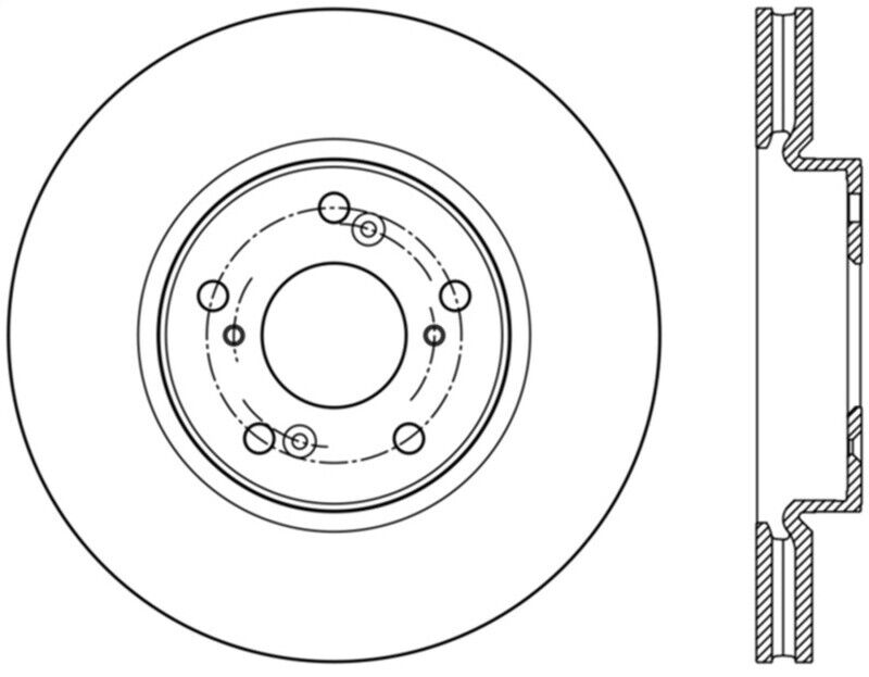 StopTech 126.40086SR Sport Slotted Disc Brake Rotor Fits 13-22 Accord