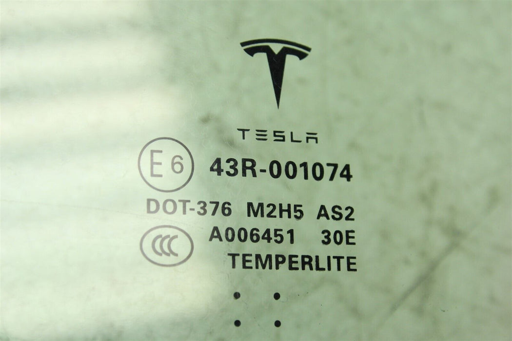 2013 Tesla Model S Driver Front Left Door Window Glass Assembly OEM 12-20