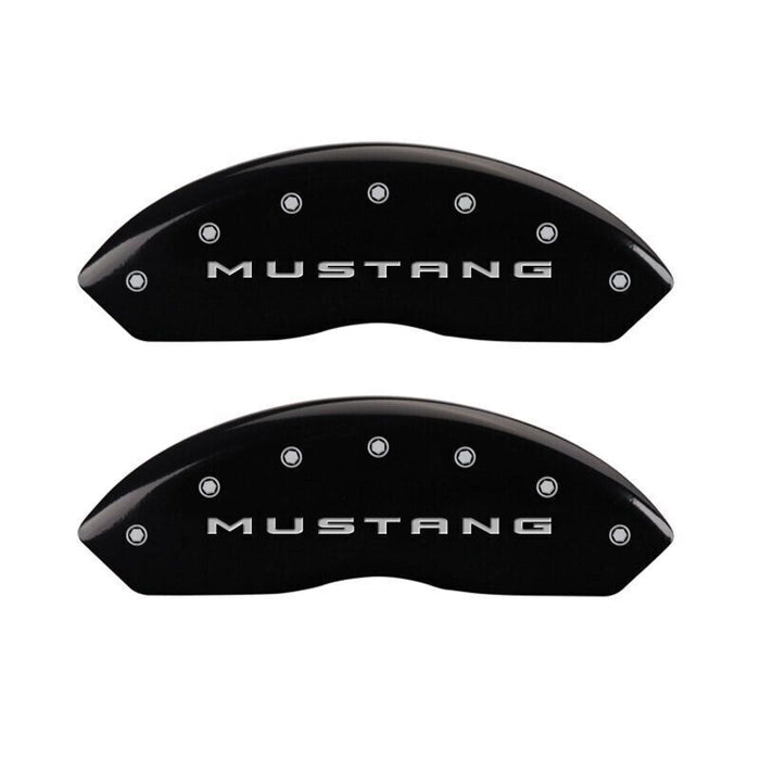 MGP Front/Rear Caliper Covers-Gloss Black, Ford Mustang; 10202SMB2BK