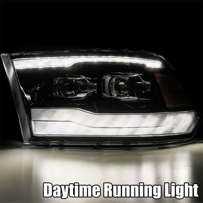 AlphaRex 880597 Projector Headlights Plank Style Design Black For 15-18 Ram 3500