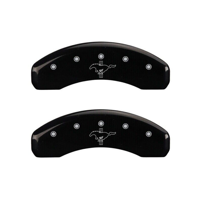 MGP Front/Rear Caliper Covers-Gloss Black, Ford Mustang; 10202SMB2BK