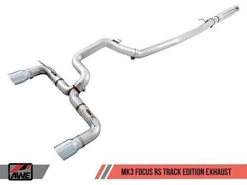 AWE 3020-32030 Tuning for Ford Focus RS Track Edition C/B Exhaust-Silver Tips