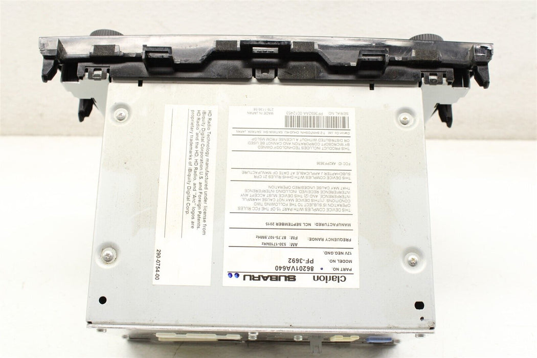 2016 Subaru WRX Stereo Radio Control Unit Clarion 86201VA640 OEM 16