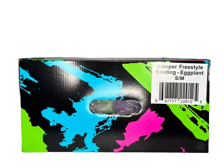 Kemper Freestyle Snowboard Bindings S/M Eggplant NEW