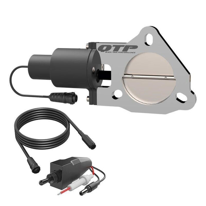 QTP 3in Bolt-On QTEC Electric Cutout Valve Borla Exhaust Single